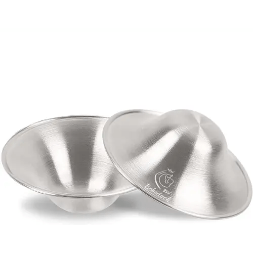Boboduck The Original Silver Nursing Cups - Nipple Shields for Nursing  Newborn, Newborn Breastfeeding Must Haves for Soothe and Protect Your Nursing  Nipples - Trilaminate 999 Silver (Regular Size)