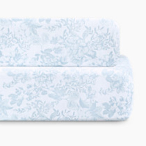 Bellini Organic Jersey Cotton Crib Sheet and Changing Pad Cover Set - Blue Floral