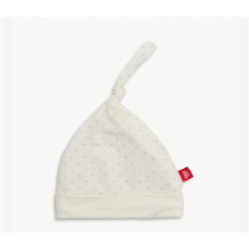 Newborn Hat in Pin Dot Cream, One size