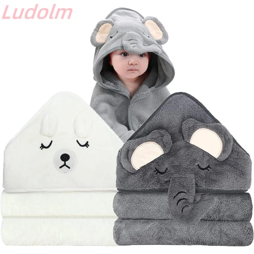 2 Pack Hooded Baby Towels - Premium Ultra Soft Organic Baby Bath Towel – Absorbent and Hypoallergenic Towels for Baby Boy Girl, Toddler, Newborn Essentials