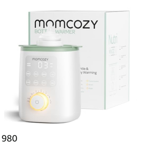 Momcozy Nutri Bottle Warmer, 9-in-1 Baby Bottle Warmer with Night Light, Accurate Temperature to Preserve Fullest Nutrients in Breast Milk, Bottle Warmers for All Bottles with Breastmilk or Formula