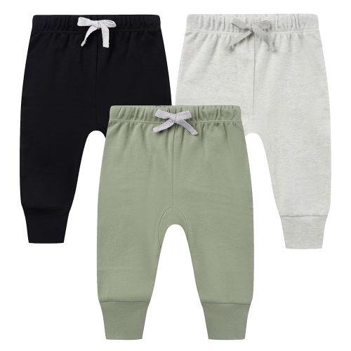 Toddler Baby Boy Girl Packed Cotton Solid Color Pants, Shorts