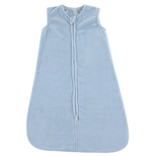 Hudson Baby Infant Boy Plush Sleeping Bag, Sack, Blanket, Solid Light Blue Fleece, 0-6 Months