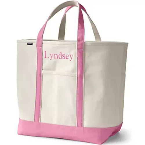 Medium 5 Pocket Open Top Canvas Tote Bag | Lands' End
