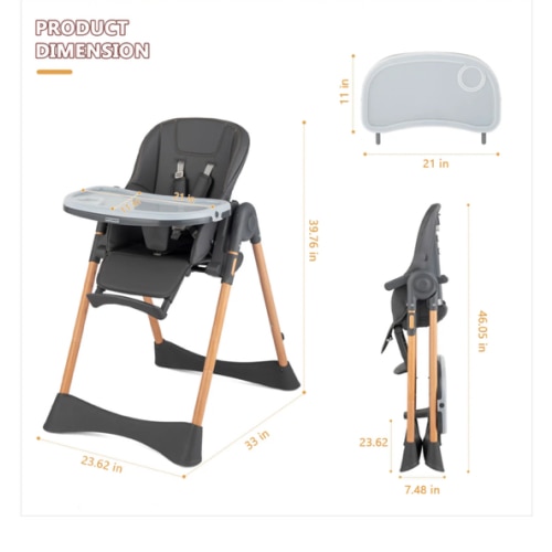 JOYMOR 4-in-1 Foldable Baby High Chair – Joymor