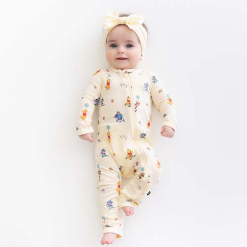 Zippered Romper in Winnie the Pooh Celebration