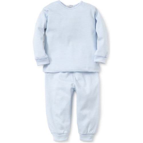 Simple Stripe Pant & Tee Set, Blue - Kissy Kissy | Maisonette