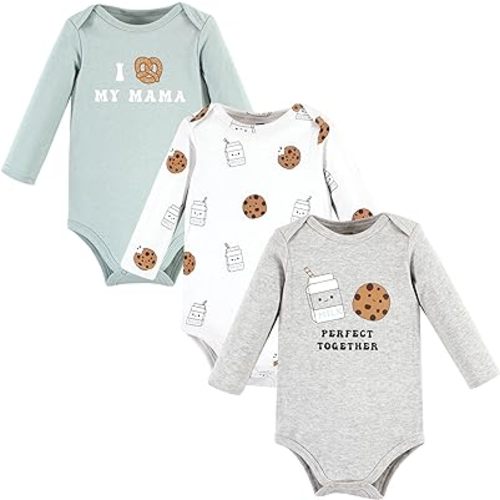 Hudson Baby unisex-baby Cotton Long-sleeve Bodysuits