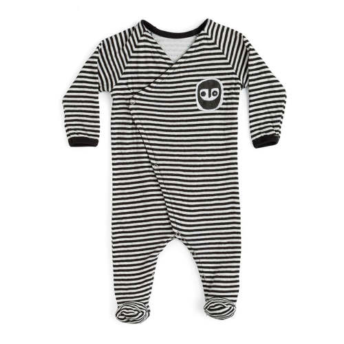 striped footed overall