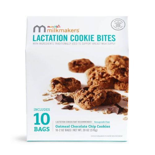 Munchkin Milkmakers Lactation Cookie Bites - Oatmeal Chocolate Chip - 20oz/10ct