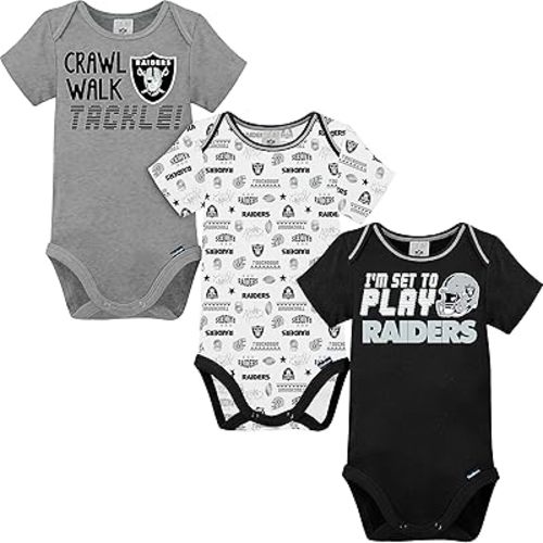 Gerber Baby NFL Team 3 Pack Short Sleeve Onesie Bodysuit