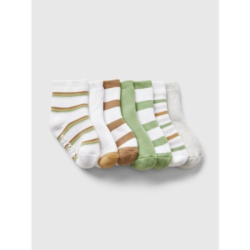 Baby & Toddler Varsity Stripe Quarter Crew Socks (7-Pack)