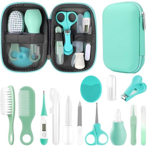 Baby Grooming Kit, Infant Safety Care Set and Essentials, (Green)