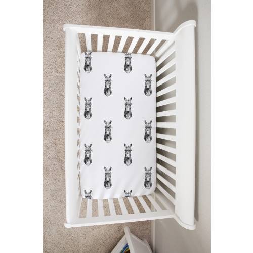 Donkey Crib Sheet, Farmhouse Baby Changing Table Cover, Boy Girl Baby Bedding Sheet, Farm Animal Newborn Baby Shower Gift