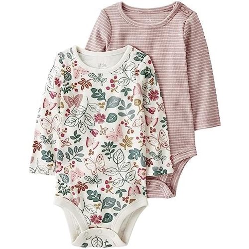 little planet by carter's Baby 2-Pack Organic Cotton Long-Sleeve Bodysuits
