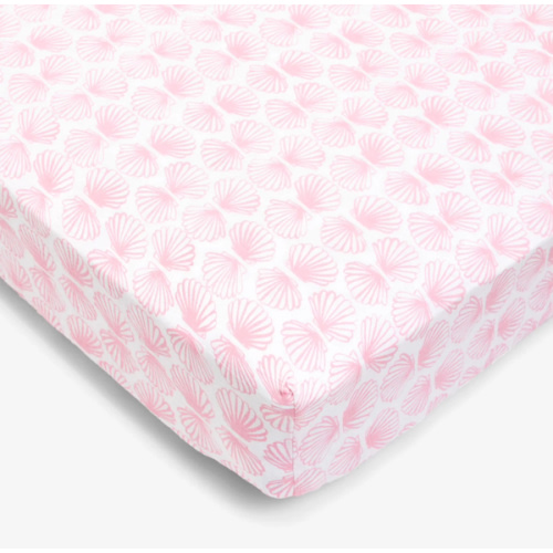 Organic Cotton Crib Sheets by Lewis - Scallop in Lilac