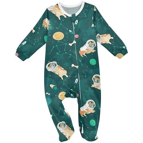 Baby One-Piece Rompers, Newborn To Infant Romper Footies, Corgi Different Poses