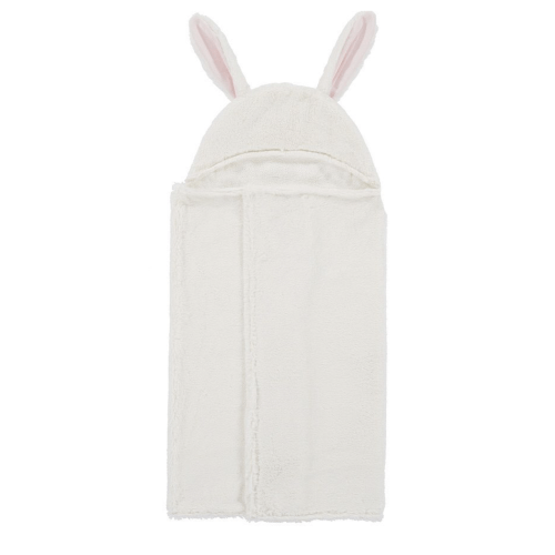 Faux-Fur Animal Baby Hooded Towel - Bunny