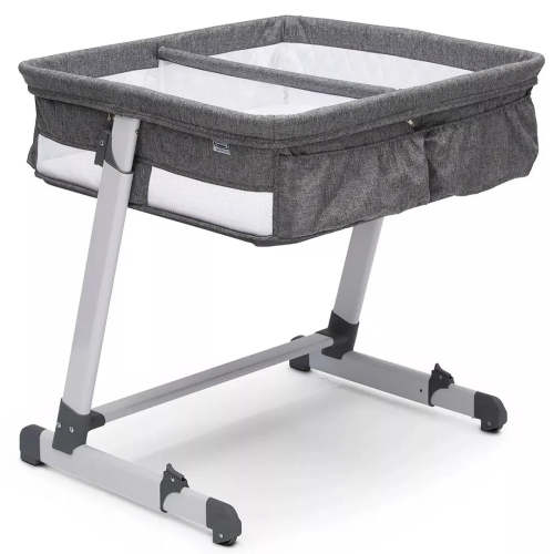 By The Bed City Sleeper Bassinet for Twins - Gray