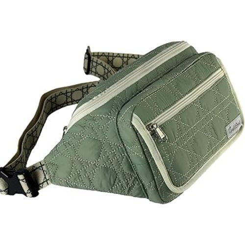 Diaper Fanny Bag With Changing Pad, YKK Zippers,Wipes Pocket,Unisex,Stylish,for Excursions Short Quickly Day Out