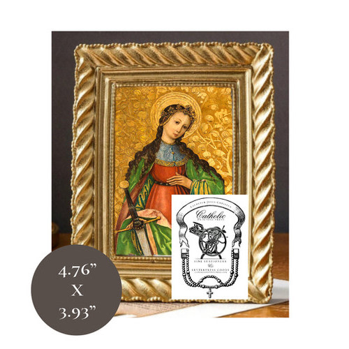 Saint Felicity Mini Baroque Framed Canvas Catholic Art