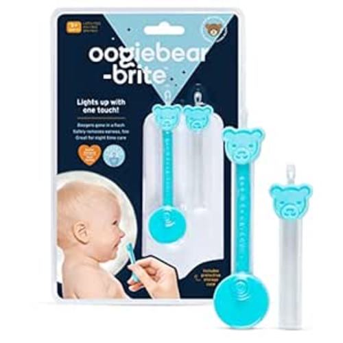 oogiebear Brite - Baby Nose Cleaner and Ear Wax Removal Tool. Baby Gadget with Nighttime LED Light. Safe Snot Booger Picker for Newborns, Infants & Toddlers