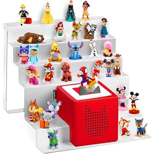 ACEPRUT for Tonies Storage Shelf Magnetic, Large Metal Tonies Shelf for Toniebox and 20-50 Tonie Figures Characters, Figurine Display Shelf for Kallax Storage Cubes Insert