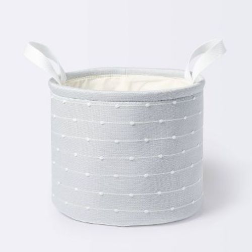 Medium Round Bin With Slub Stitching - Cream - Cloud Island™