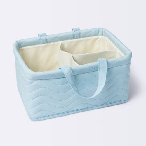 Quilted Fabric Diaper Caddy - Blue - Cloud Island™