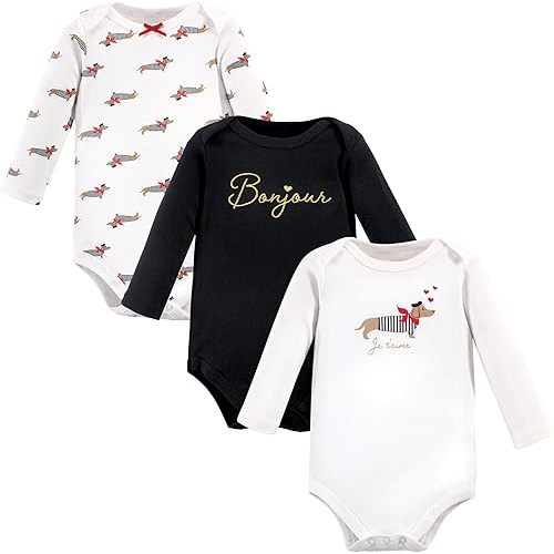Hudson Baby unisex-baby Cotton Long-sleeve Bodysuits