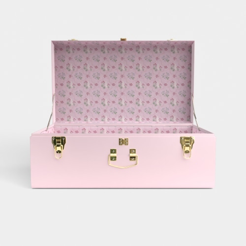 Grand Classic Trunk - Pink - Amongst The Blackberries and Geraniums / Embroidery