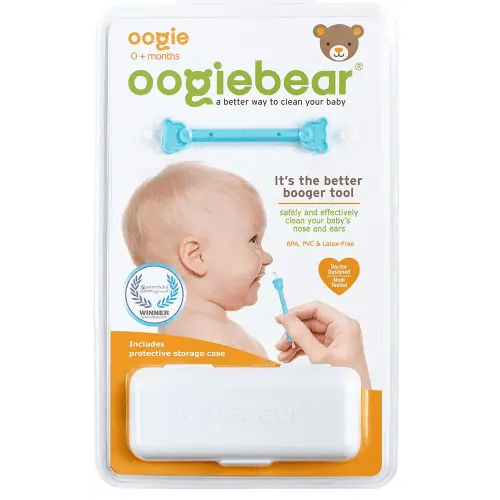 oogiebear: Baby Nose Cleaner & Ear Wax Removal Tool - Safe Booger & Earwax Removal for Newborns, Infants, Toddlers - Dual-Ended - Essential Baby Stuff, Diaper Bag Must-Have, with CASE