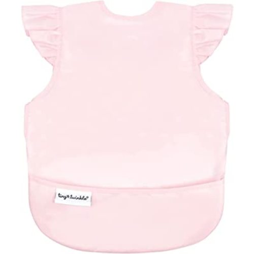 Tiny Twinkle Mess Proof Baby Bib - Waterproof Toddler and Baby Apron Bib - Machine Washable - PFAS and BPA Free