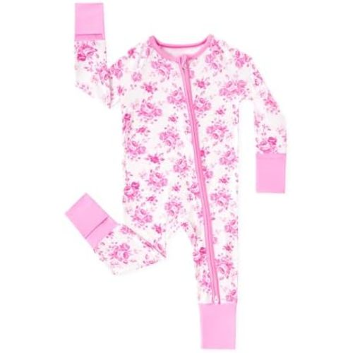 MOSSRIVER Bamboo Viscose Baby Footies with Mitten Cute Prints Long Sleeve Romper Jumpsuit Toddler One-Piece Outfits