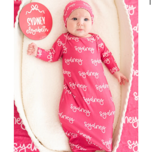 Personalized Name Knotted Sleep Gown