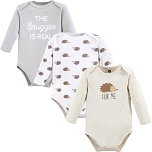 Hudson Baby unisex-baby Cotton Long-sleeve Bodysuits