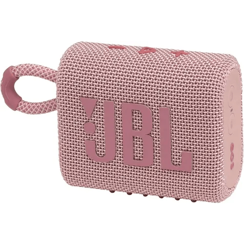 JBL Go 3 - Portable Mini Bluetooth Speaker, big audio and punchy bass, IP67 waterproof and dustproof, 5 hours of playtime, speaker for home, outdoor and travel (Pink)