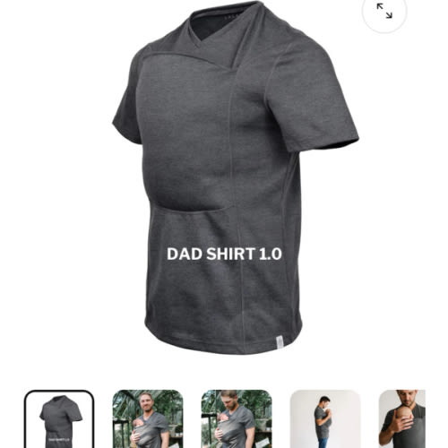 Lalabu Dad Shirt | Original Babywearing T-Shirt with Kangaroo Pouch | Baby Wrap Carrier for Newborns & Infants | Baby Wrap Carrier for Newborns | Essential for new Dads