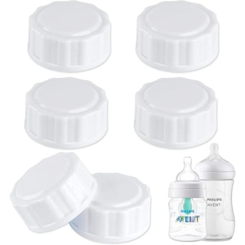 (6-PCs) Travel Bottle Caps Compatible with Avent Bottles, Bottle Lids Replacement