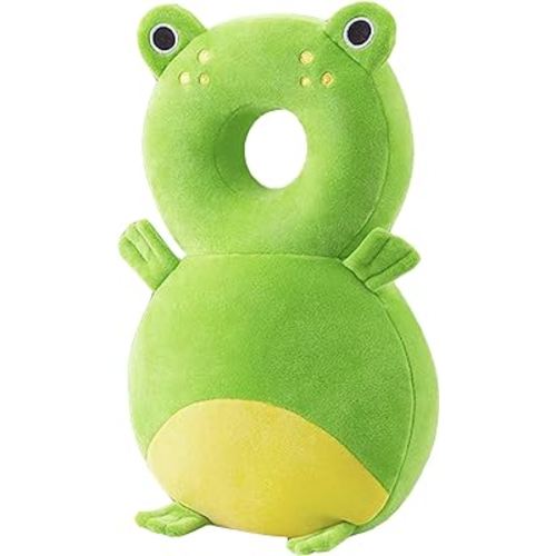 Baby Walker Head Protector Toddler Adjustable Baby Head Protection Backpack Wear Safety Pad (Frog)