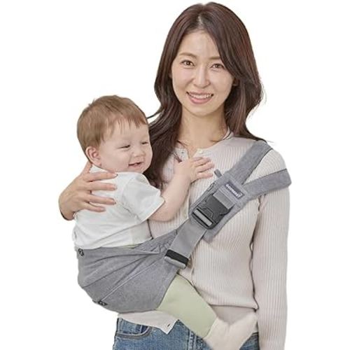 GOOSEKET 365 Toddler Carrier, 100% Cotton, Lightweight, Easy-to-USE, Portable, Suitable from 6-48 Months, Supports UP to 44LBS (Gray)