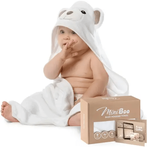 Premium Ultra Soft Organic Bamboo Baby Hooded Towel with Unique Design – Hypoallergenic Baby Towels for Infant and Toddler – Suitable as Baby Gifts