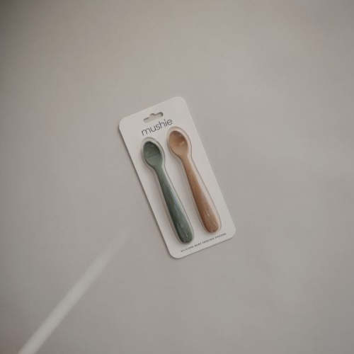 Mushie Silicone Feeding Spoon Set - Ivory – oh baby!