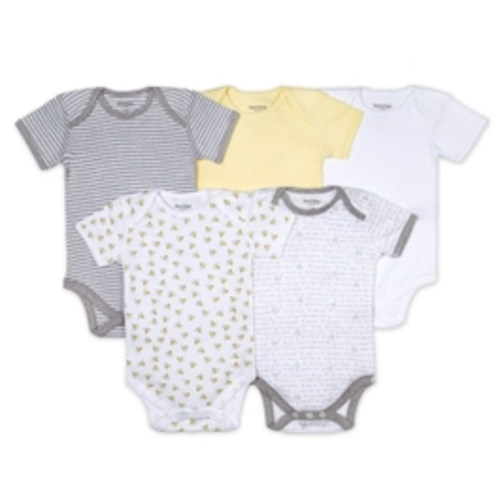 Bee Essentials Organic Short Sleeve Baby Bodysuits Set of 5 | Burt's Bees Baby®