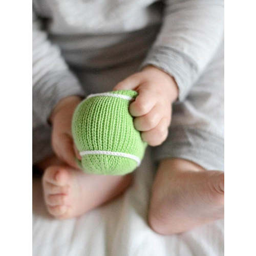 Tennis Ball Rattle, made from soft organic cotton