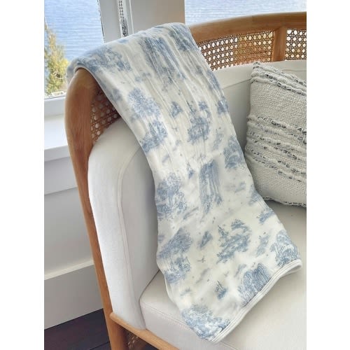 The Gilded Bird Linen Bamboo Baby Blanket