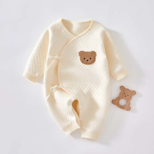 Teddy Bear Patch Kimono Jumpsuit Romper – August + Willow