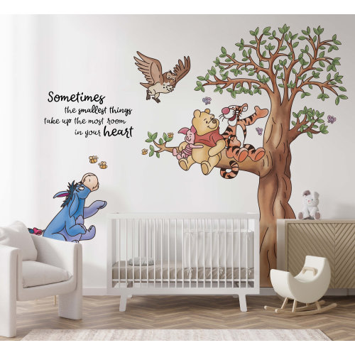 Winnie the Pooh & Friends Wall Decal – Removable Kids Room Stickers, Nursery and Playroom Decor, Cute Baby and Children's Bedroom Wall Art