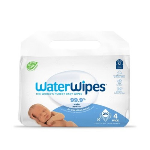 Baby Wipes, Momcozy Water Wipes 240 Ct, Extra Large Unscented