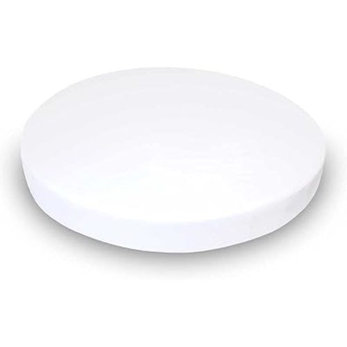 SheetWorld Baby Fitted Round Crib Sheet, 100% Cotton Jersey Hypoallergenic Sheet, Unisex Boy Girl, 42 x 42 inches, Solid White, Made in USA